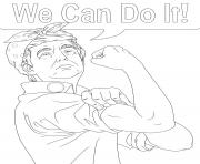 Printable donald trump we can do it coloring pages